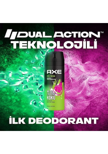 Axe Epic Fresh Erkek Deodorant ve Vücut Spreyi 3 x 150 ML