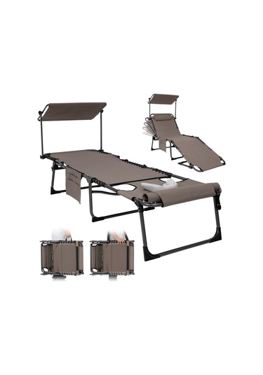 Kingcamp Magnolia B10 Plus Hands-free Premium 7 Kademeli Katlanır Şezlong Beige Bej