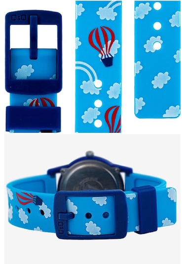 Q&q Qcg9918 Mavi Uçak Havacılık Su Geçirmez Erkek Çocuk Kol Saati