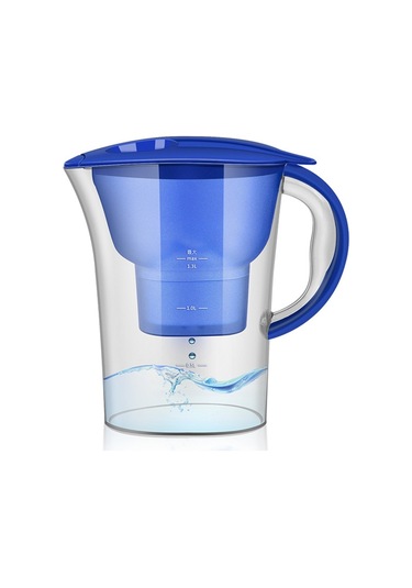 Sones 1.3l Taşınabilir Ev Mutfak Aktif Karbon Filtre Soğuk Su Şişesi Mavi