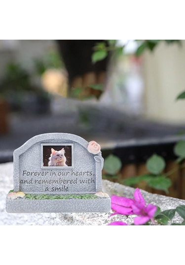 Homyl Evcil Hayvan Anıt Anıtı Reçine Kedi Mezar Taşı Kayıp Altın