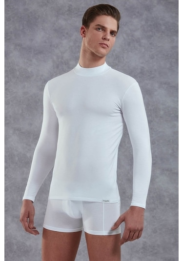 Doreanse Erkek Modal Boğazlı Yaka Uzun Kol T Shirt 2930