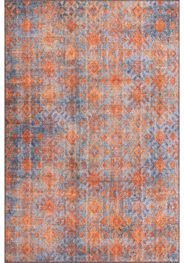Funk Modern Dokuma Taban Dekoratif Turuncu Halı (Al 06)