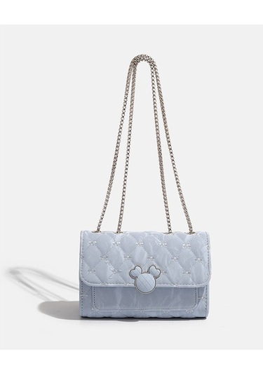 Charhp&kejnt Elmas Zincir Çanta Çok Yönlü Küçük Kare Çanta Şık Omuz Askılı Çanta Mavi