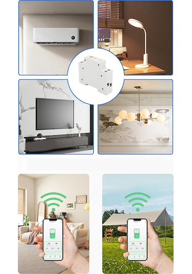 Teltree St-63t Akıllı Wifi Kesici: Akıllı Telefon İle Uzaktan Kontrol, Zamanlı Açma-kapama, 63a Akım, 90-360v, Plastik, St-63t Modeli 1-gang