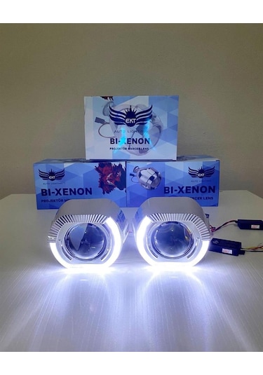 2.5 İnç J Model Bi-xenon Mercek Beyaz Angel + Rgb Şeytan Göz