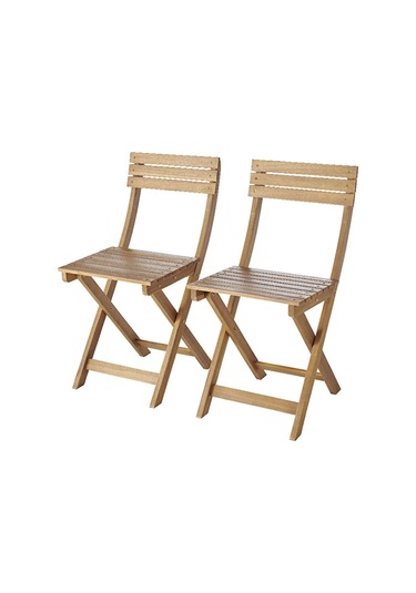 Virginia Ahşap Bahçe Sandalyesi 2'li 2 Adet Sandalye Ahşap