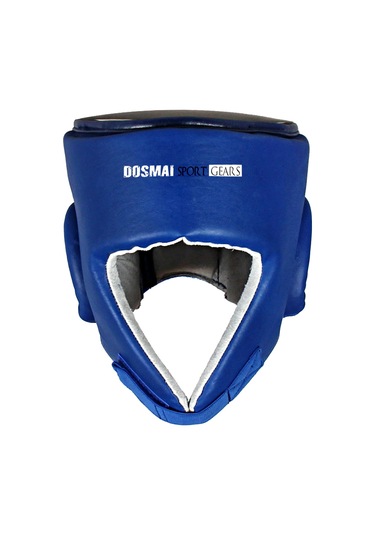 Dosmai Deri Yüz Korumalı Kick Boks Muay Thai Maç Kaskı Mavi Ko371 Mavi