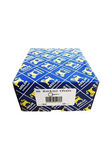 Arslan Mamulleri Metrik 6 ( M6 ) Halkalı Civata 50 Adet