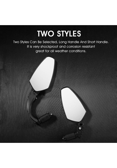 Trendooze Homyl Universal Bisiklet Dikiz Aynası, Uzun Montaj İçin