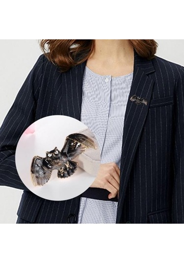 Moda Vintage Kadın Baykuş Şekli Uçan Takı Broş Pin Elbise Aksesuarı Hediye Çok Renkli