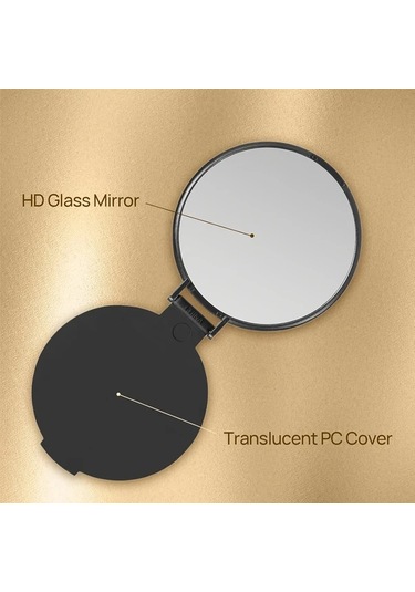 Willowhaven 10 Adet Beyaz Makyaj Aynası, Taşınabilir Yuvarlak Kompakt Çerçeveli Seyahat Aynası Beyaz