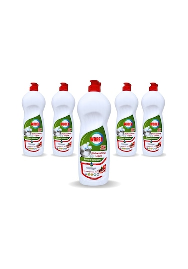 Wbrex Nar Kokulu Sıvı Bulaşık Deterjanı 5 x 650 ML