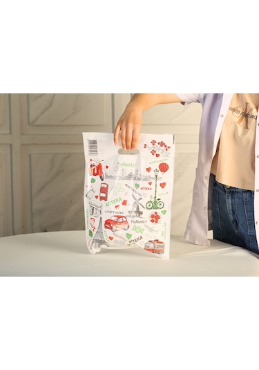 Eczane Poşeti Bio Avrupa Temalı Battal Boy 50'li 30 x 40 CM
