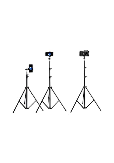Kumandalı Tripod 2.1 Mt Telefon Ring Light Tutucu Lamba Işık Ayağı
