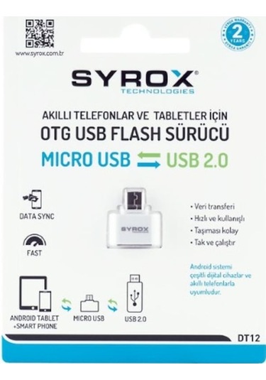 Yulong Syrox Micro Usb Otg Çevirici Adaptör Dt12