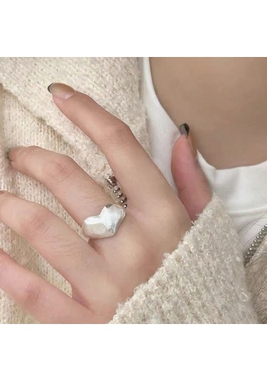 Kadınlar İçin Özel Olarak Tasarlanmış Benzersiz Düz Bantlı Yüzük No.40 Çok Renkli