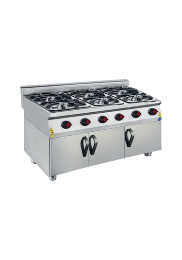 Karacasan Endüstriyel 900 Seri Dolaplı 120 Cm 6 Gözlü Lpg Tüplü Ocak Krcs.edogl.1290