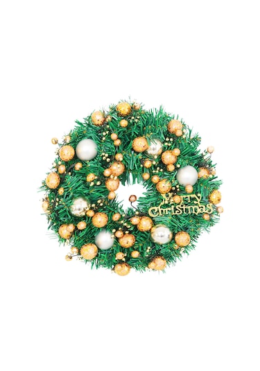 Yaozixa 50cm Plastik Noel Gerdanı - Altın Gümüş Toplu Dekoratif Süs - Kapı Asısı Ve Sahne Düzeni İçin Noel Aracı