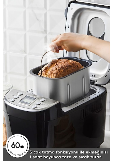 Karaca Bake XL Ekmek Reçel Yoğurt Yapma Makinesi 1500 G + 45 Tarifli Kitapçık