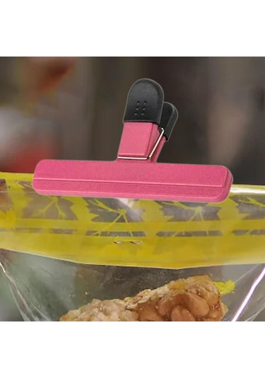 Suntek Fotoğraf Çipi Torbası Klipsi Hava Geçirmez Gıda Pembe