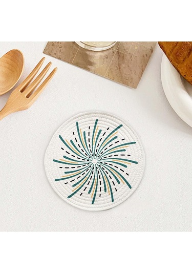 Suntek Dokuma Yuvarlak Servis Altlığı 12 Cm Örgülü Stil-d Stil D Diğer