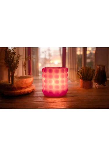 Fener Mum Bubble Short Kırmızı Kavun Kokulu Dekoratif Mum