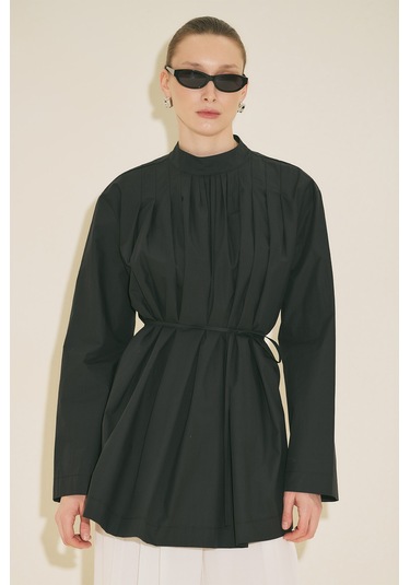 Manuka Pliseli Tunik Siyah Ss26tnk00004-01 Siyah