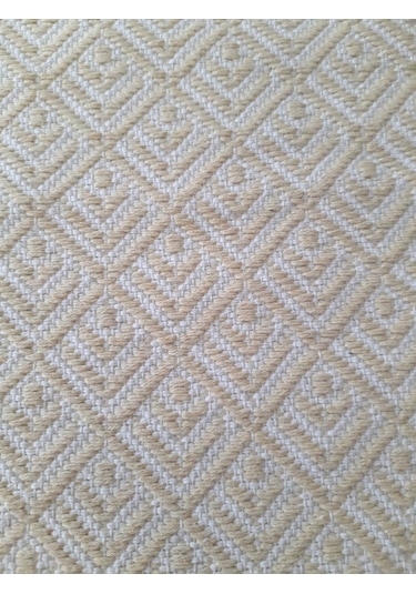 Pamuklu Cotton Kilim Çift Taraflı Yıkanabilir Dekoratif 80x150 - Sarı V2 Siyah - Beyaz