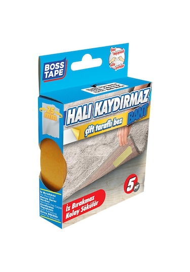 Boss Tape Halı Kaydırmaz Bant En:25mm Boy:5mt