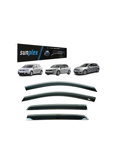 Sunplex Kromlu Cam Rüzgarlığı Volkswagen Golf 5-6-7 2003-2022 İle Uyumlu