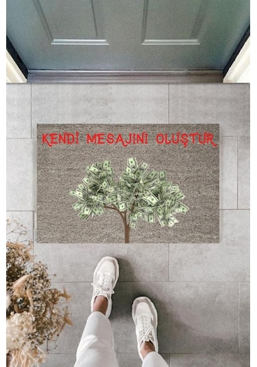 Dijital Baskı Kişiye Özel İç Kapı Dekorasyon Paspas Ps11287