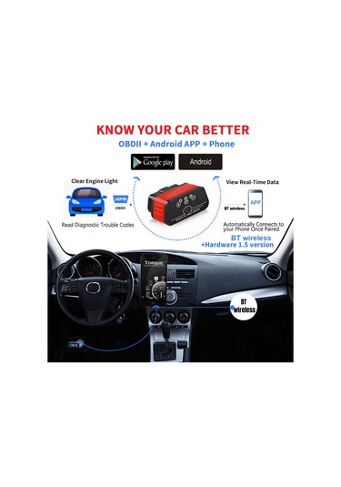 Aubyhe Konnweı Kw903 Bt5.0 Obd2 Araç Arıza Tarayıcı 12v Benzin/dizel Araçlar İçin Tüm Obd2 Protokolleri Ve Android/ios Desteği