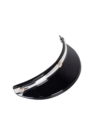 Tenfowee My02 Retro Motosiklet Kaskı İçin 3/4 Kapaklı Güneşlik Siper Siyah Gümüş - Pc Malzeme, 25x10x5cm