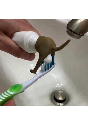 Dolıty Diş Macunu Sıkacağı Benzersiz Yeniden Kahverengi