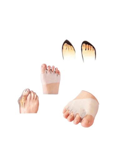 Akestoria Med Makaralı Pedli Silikon 5 Parmak Ayırıcı Kemik Koruyucu Silikon Makaralı Pedi Fc-048 Standart