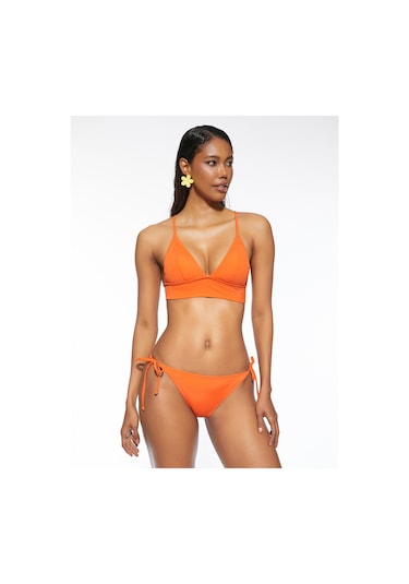 Koton Bikini Üstü Bralet Çapraz Askılı Kaplı Turuncu 3sak10047bm 3SAK10047BM200 Turuncu