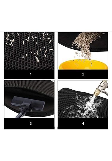 Mufunye Kedi Kumu Matı Çift Katmanlı Kaymaz Yıkanabilir