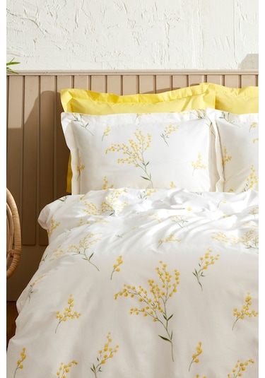 Karaca Home Loretta %100 Pamuk Tek Kişilik Nevresim Takımı Sarı Pp 200.22.08.0060
