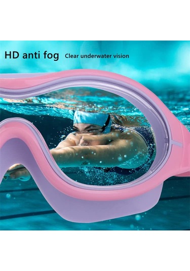 Xindoker Yetişkinler İçin Geniş Görünümlü, Su Geçirmez, Sislenmeyen, Pembe Yüzme Gözlüğü - Erkek & Kadın İçin Stüdyo Stili Yüzme Ve Dalış Gözlüğü Pembe