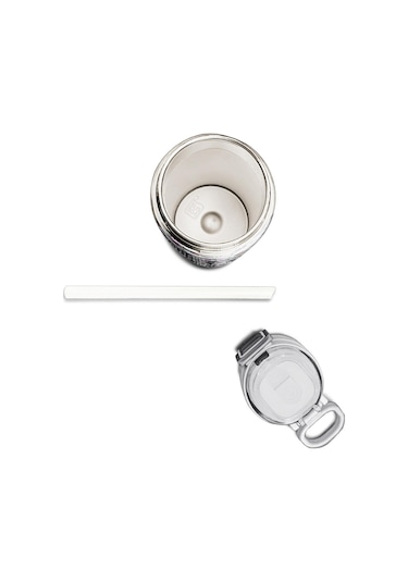 Coral High Kids Gri Kedi Desenli Pipetli Ve Direkt İçim Çelik Termos 500 Ml 31851 Gri