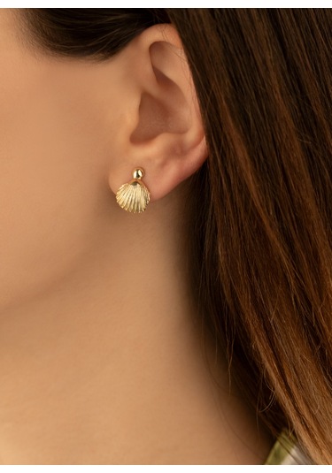 925 Ayar Gümüş Deniz Kabuğu Küpe