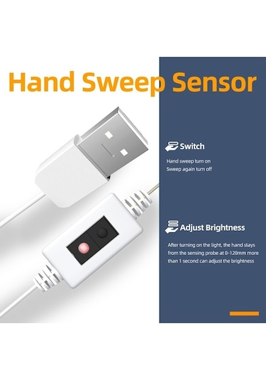 Tongxida 3 M Su Geçirmez Led Dikim Dolum Işık, Usb El Tarama, Karartma, Tam Spektrum Bitki Lambası Mor - Pembe