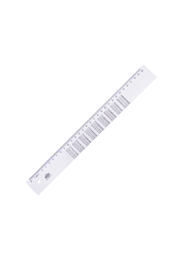 Hatas 0177 Çarpım Tablolu Cetvel 30 CM Şeffaf