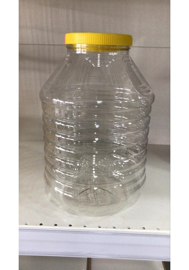 2 Adet 7500 Cc Pet Kavanoz & Sarı Marmara Kapak 7.5 Lt