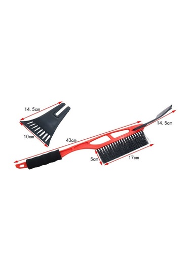 Sones Çok Fonksiyonlu Araç Ön Camı Kar Küreği Temizleme Fırçası Kırmızı