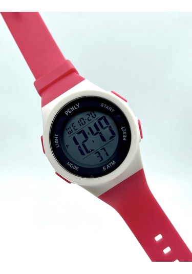 Penly Su Geçirmez Dijital Çocuk Kol Saati 348 Model Kırmızı +4 Renk Kronometre-alarmlı 5atm