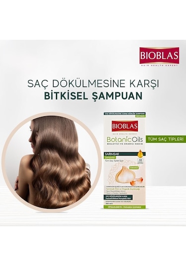 Bioblas Botanic Oils Sarımsaklı Şampuan 360 ml Saç Dökülmesine Karşı, Güçlendirici