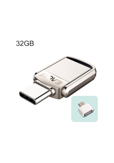 Eaget 32g Usb 3.1 + Type-c / Usb-c Arayüzü Metal Twister Flash U Disk, Mikro Usb Otg Adaptörü İle
