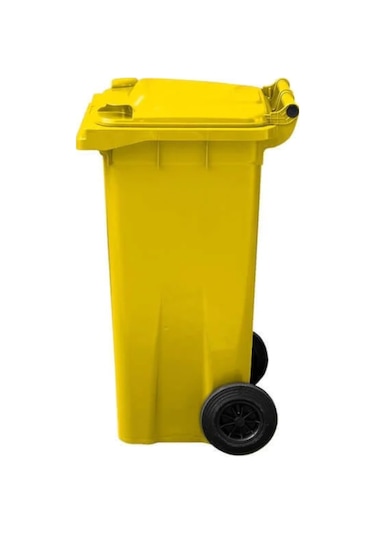 Mck Sarı Plastik Çöp Konteyneri 120 Litre Konteyner - A+ Isıya K Sarı